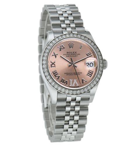 rolex datejust lady 31 pink|rolex 31mm diamond bezel.